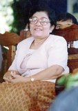 Ieng Thirith (born 1932), former member of the Khmer Rouge Central Committee. Wife of Ieng Sary and sister-in-law of Pol Pot, she was Khmer Rouge Minister of Social Action (1975-79). Ieng Thirith was arrested by the Extraordinary Chamber in the Courts of Cambodia (ECCC) in November 2007 with her husband, Ieng Sary, suspected of genocide, war crimes and crimes against humanity.<br/><br/>

The Khmer Rouge, or Communist Party of Kampuchea, ruled  Cambodia from 1975 to 1979, led by Pol Pot, Nuon Chea, Ieng Sary, Son Sen and Khieu Samphan. It is remembered primarily for its brutality and policy of social engineering which resulted in millions of deaths. Its attempts at agricultural reform led to widespread famine, while its insistence on absolute self-sufficiency, even in the supply of medicine, led to the deaths of thousands from treatable diseases (such as malaria). Brutal and arbitrary executions and torture carried out by its cadres against perceived subversive elements, or during purges of its own ranks between 1976 and 1978, are considered to have constituted a genocide. Several former Khmer Rouge cadres are currently on trial for war crimes in Phnom Penh.
