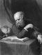 Engraving of Italian physicist, physicist, mathematician, philosopher and astronomer Galilei Galileo (1564 - 1642). Engraved by Samuel Sartain from a painting by H.W.Wyatt.